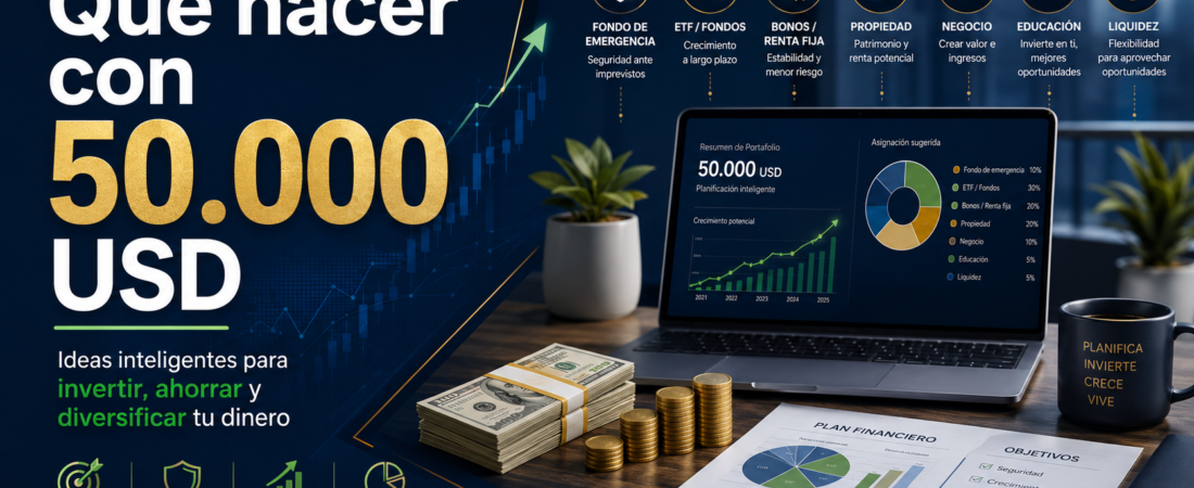 ¿Qué hacer con 50.000 dólares? 10 ideas para aprovecharlos de manera inteligente