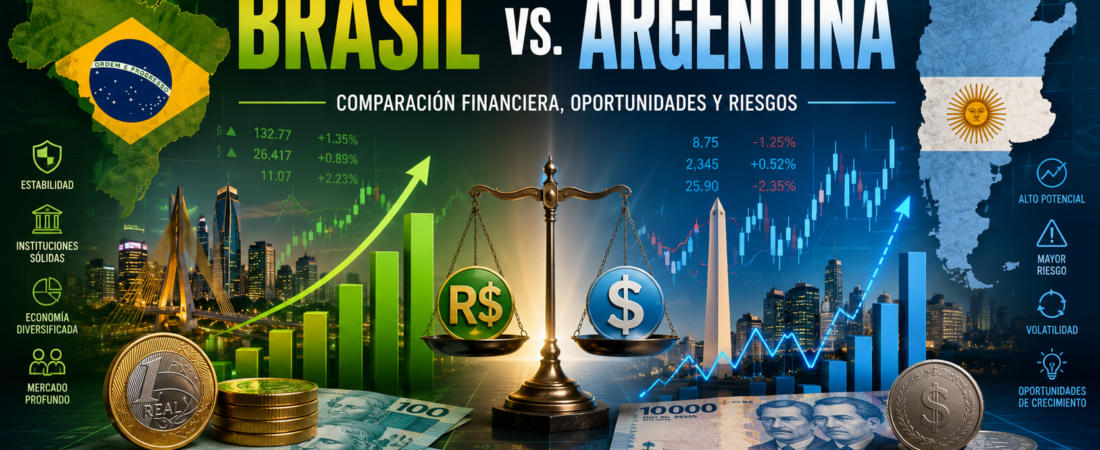 Brasil vs. Argentina: comparación financiera, económica y de inversión en 2026