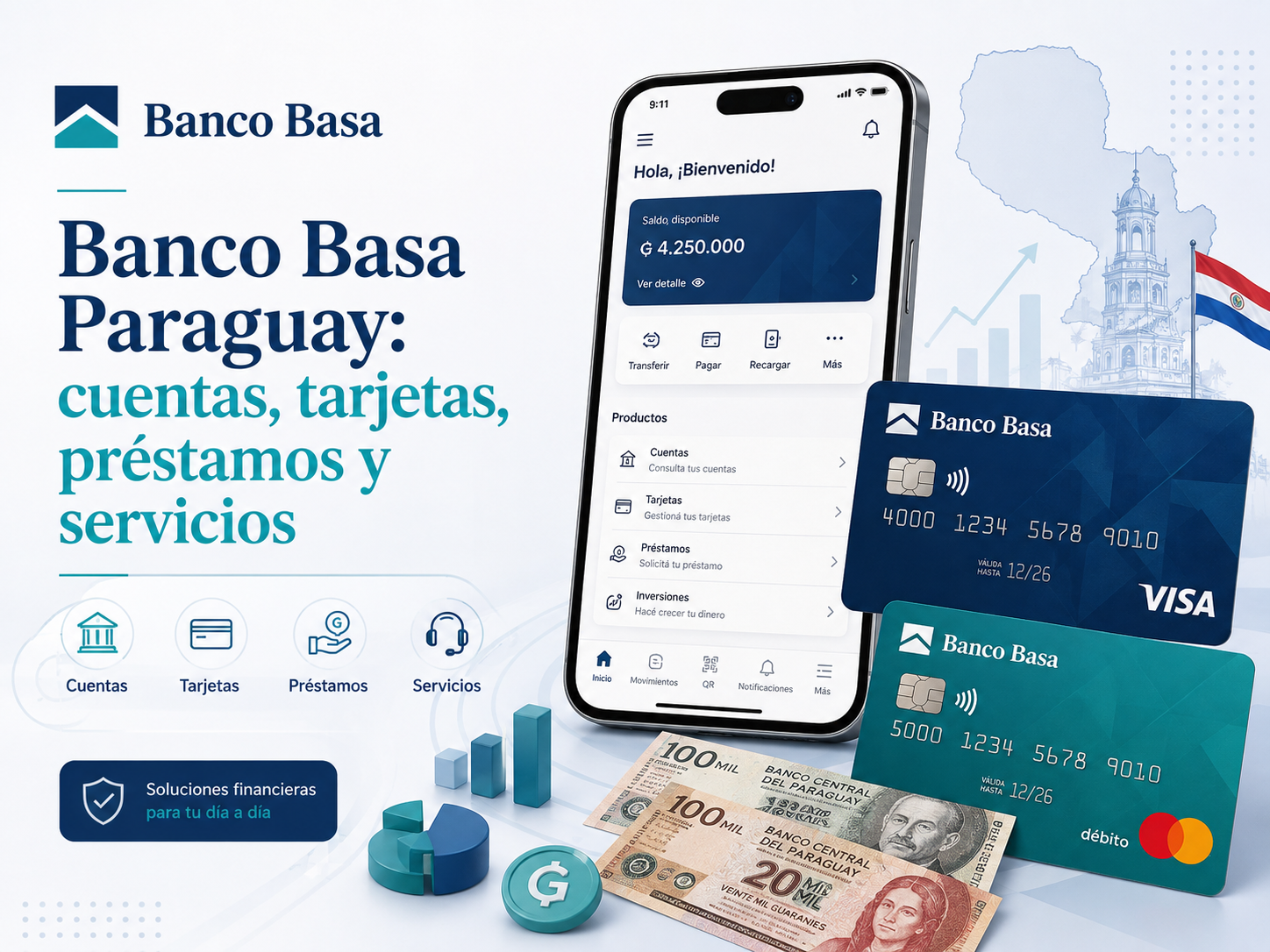 Banco Basa Paraguay: cuentas, tarjetas, préstamos y servicios en 2026